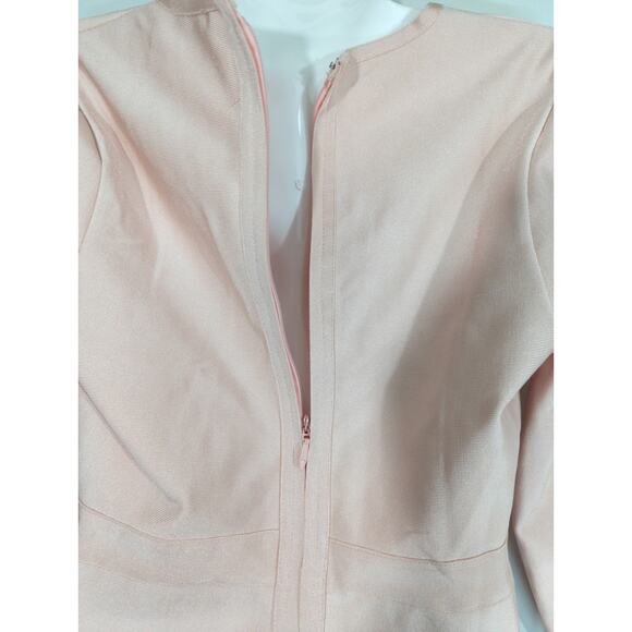 Venus Bandage Strappy Pink Cut Out Bodycon Mini Party Chic Dress LARGE NWT - Picture 6 of 10